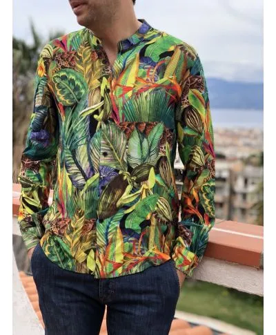 Camicia uomo - Brasil - Fantasia floreale - Slim fit