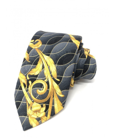 Cravatta - Elegante nero e oro - Vers dorata