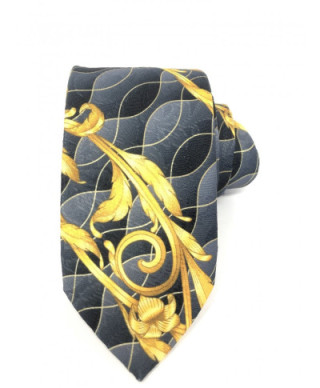 Cravatta - Elegante nero e oro - Vers dorata