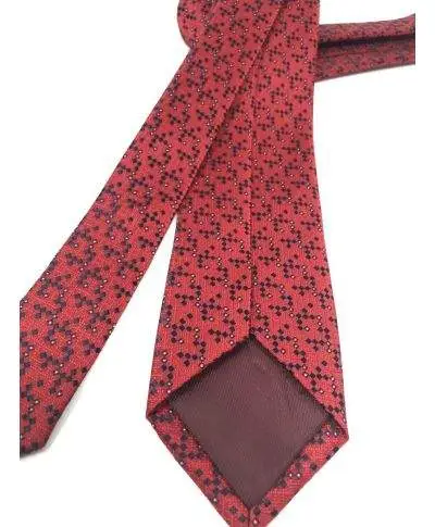 Cravatta Rossa con pois blu- Cerimonia - Elegante
