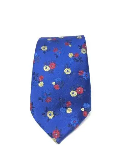 Cravatta Blu a fiori - Cerimonia - Elegante