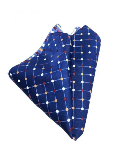 Cravattino blu elettrico - Pois - Con pochette