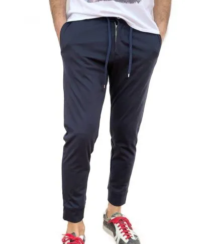 Pantaloni sportivi uomo blu - Pantaloni con coulisse blu