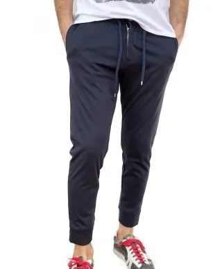 Pantaloni sportivi uomo blu - Pantaloni con coulisse blu