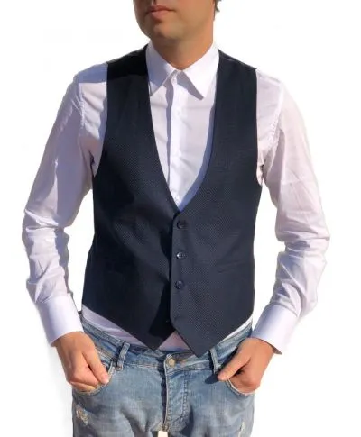 Gilet blu - Panciotto classico - Uomo
