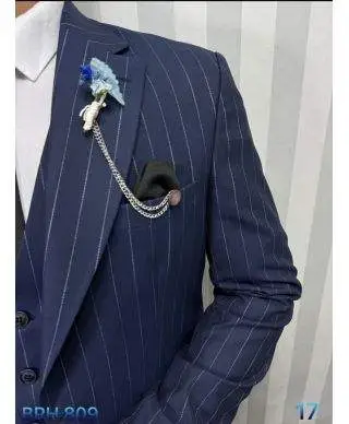 Abito uomo gessato blu con gilet - Old - Abiti uomo online - Shop Gogolfun.it