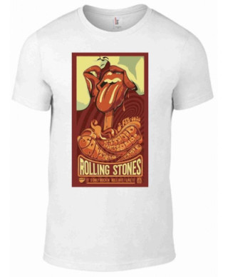 T-shirt - bianca - Stampa Rolling Stones - Mezze maniche