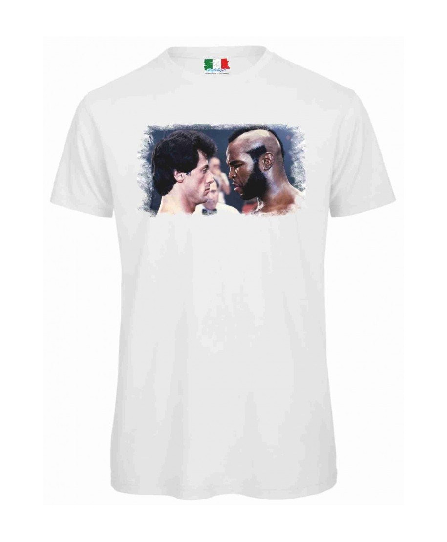 T-shirt - bianca - Stampa Rocky  - Mezze maniche