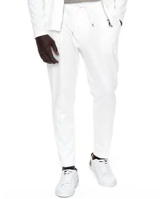 Paul Miranda - Pantaloni uomo con coulisse - Bianchi - Made in Italy
