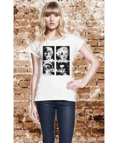 T-shirt donna - Bianca - Immagini Vintage