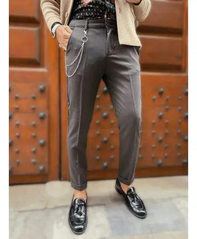 Pantaloni uomo - Cropped - marroni