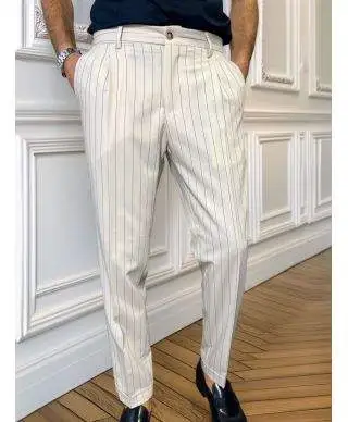 Pantaloni uomo panna a righe - Paul Miranda - Pantaloni uomo online - Gogolfun.it
