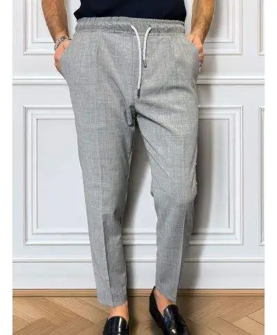 Pantaloni grigio perla con coulisse e lacci - Paul Miranda - Abbigliamento uomo online - Gogolfun.it
