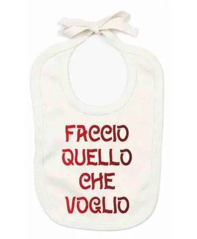 Bavaglino Neonato - Simpatico - Voglio