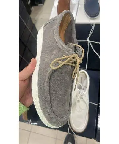 Scarpa allacciata tortora in vera pelle - Prof - Scarpe uomo online - Made in Italy - Gogolfun.it