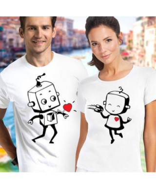 T-shirt per la coppia - Divertenti - Bianca