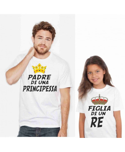 T-shirt a coppia papà e figlia