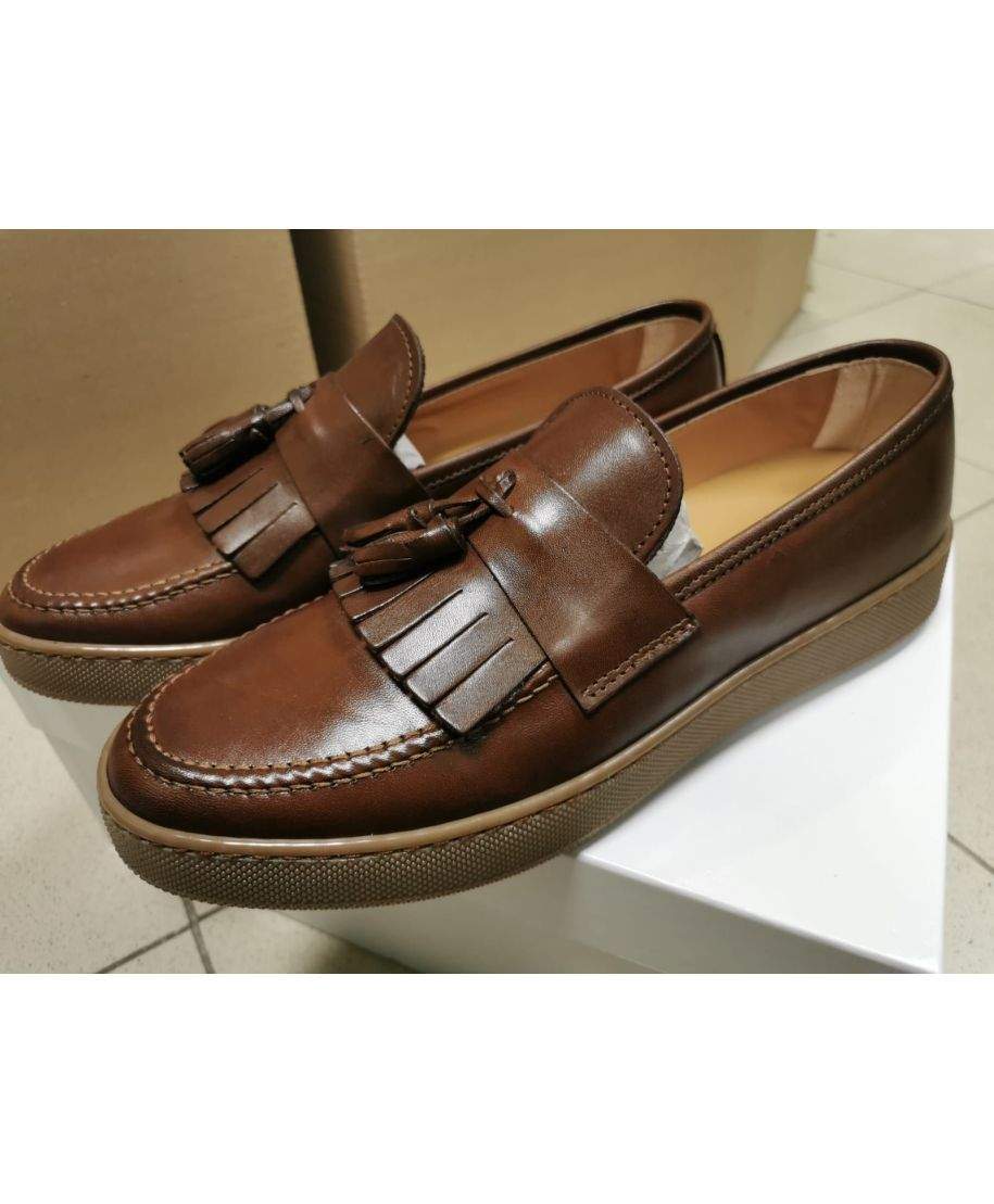 Mocassino uomo marrone in Pelle - Scarpe uomo online - Gogolfun.it
