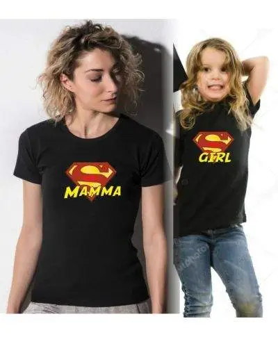 T-shirt a coppia papà e figlio/a