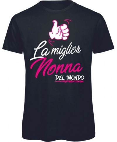 T-shirt donna - Stampa con Nonna - Maglietta nera