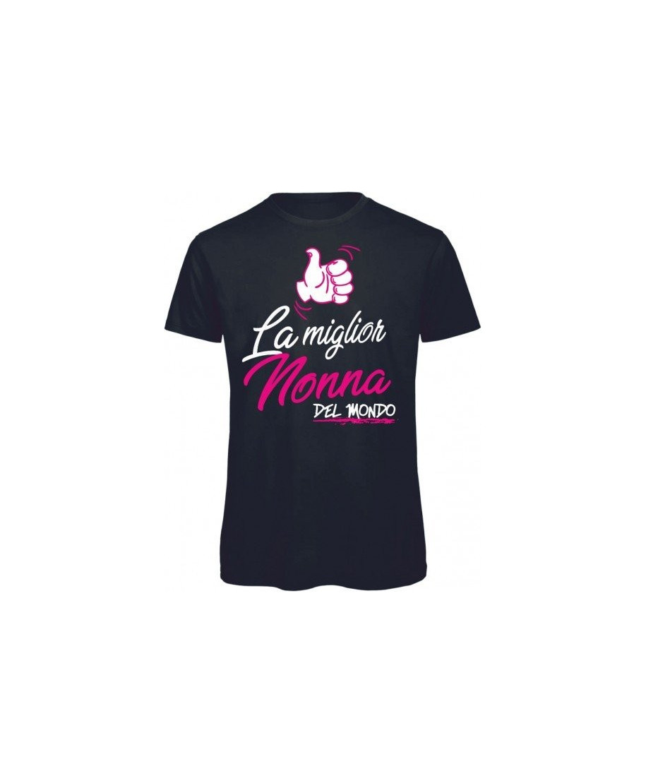 T-shirt donna - Stampa con Nonna - Maglietta nera