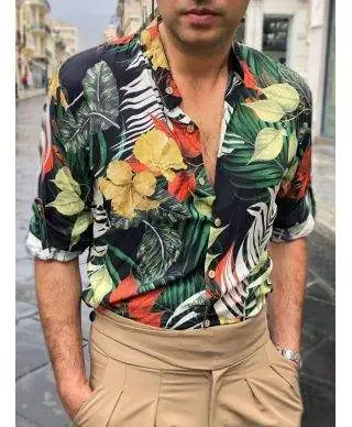 Camicia uomo fhawaiana - Slim fit