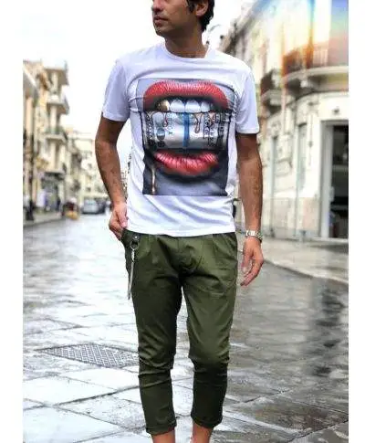 Pantaloni uomo, Verde militare - Made in Italy