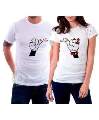 T-shirt per fidanzati - Bianche