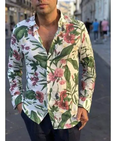 Camicia hawaiana - Slim - Manica lunga
