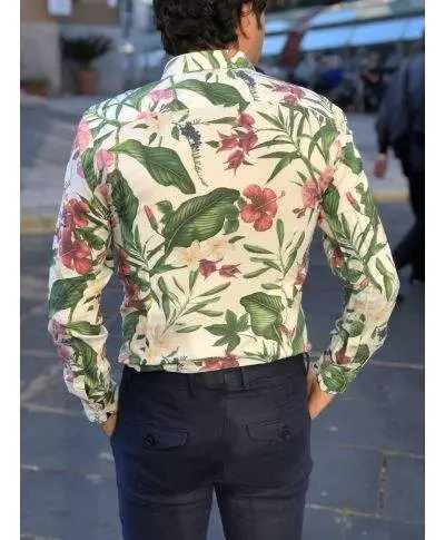 Camicia hawaiana - Slim - Manica lunga