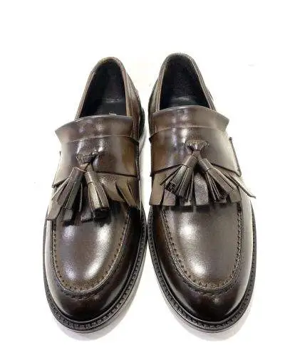 Mocassini uomo, marroni - Made in Italy - Vera pelle