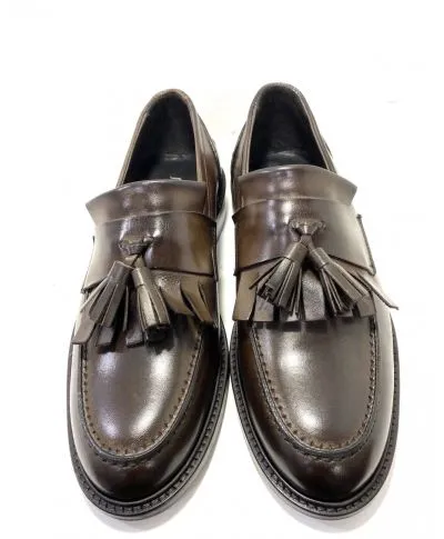 Mocassini uomo, marroni - Made in Italy - Vera pelle