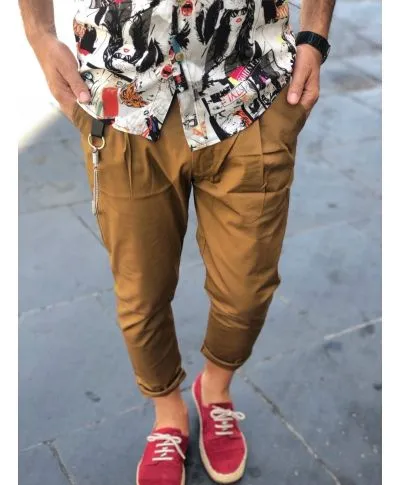 Pantaloni uomo, marroni - Made in Italy