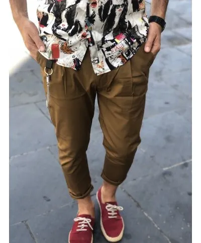 Pantaloni uomo, marroni - Made in Italy