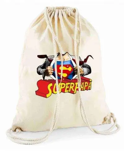 Zaino a sacca con un solo lato stampato - Super papà
