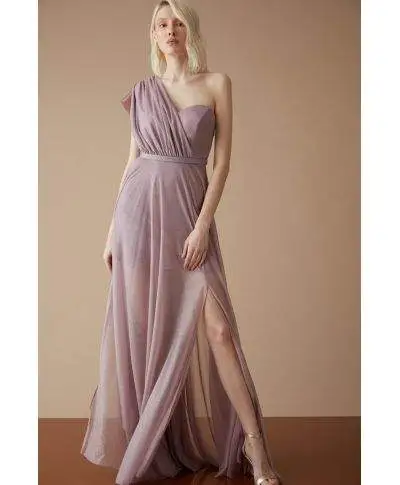 Abito lungo donna - Vestito cerimonia rosa