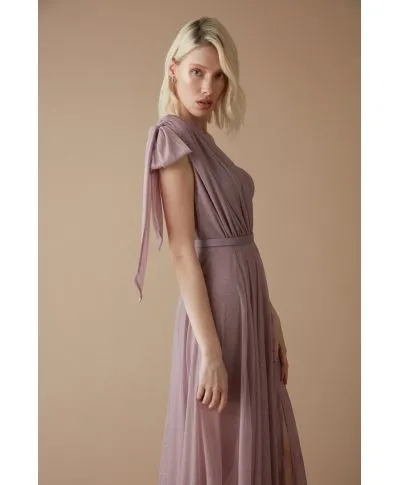 Abito lungo donna - Vestito cerimonia rosa