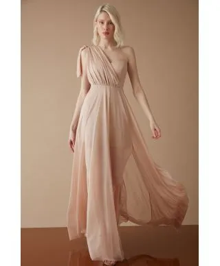 Abito lungo donna - Vestito cerimonia rosa