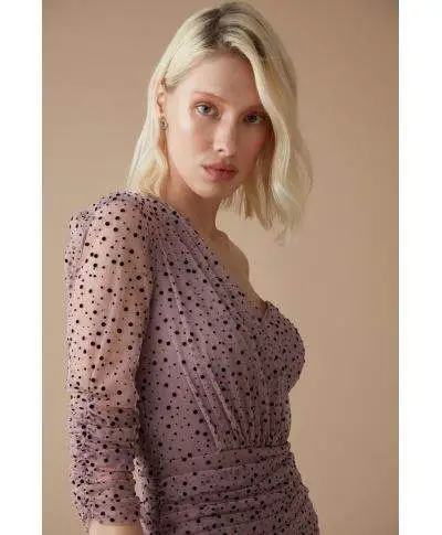 Vestito corto elegante - Monospalla - Luccicoso