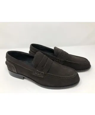 Mocassini marroni in camoscio