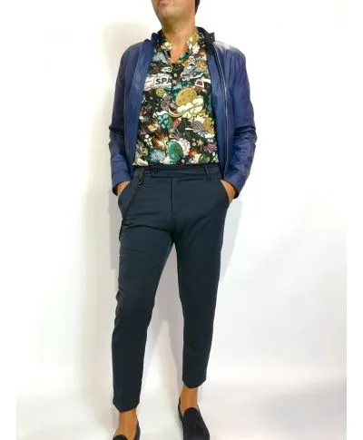 Camicia uomo fantasia, particolare - Collo coreano