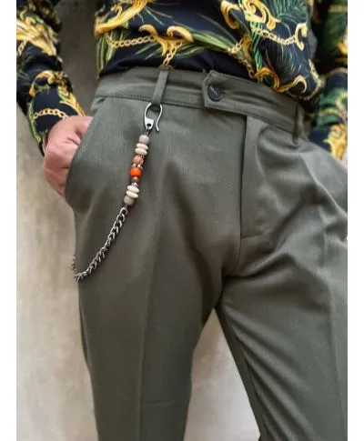 Pantaloni uomo, verde militare - Made in Italy