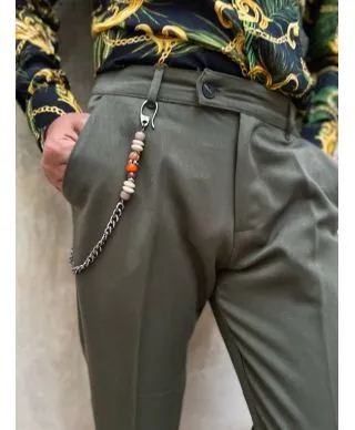 Pantaloni uomo, verde militare - Made in Italy