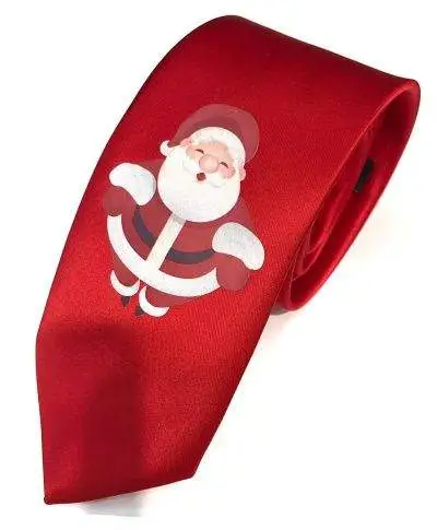 Cravatta rossa, con Babbo natale