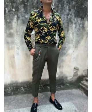 Pantaloni uomo, verde militare - Made in Italy