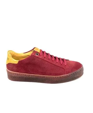 Sneakers bordeaux - Vera pelle, scamosciata