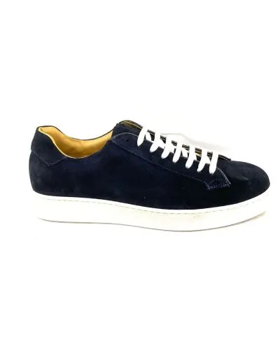 Sneakers uomo, blu - Vera pelle