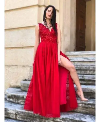 Vestito rosso lungo - Amada