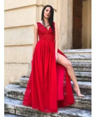 Vestito rosso lungo - Amada