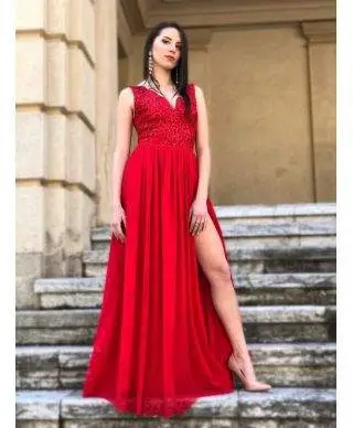 Vestito rosso lungo - Amada